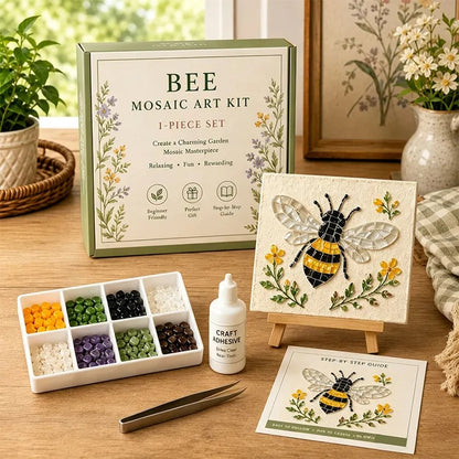 🌿 Watering Can Mosaic Art Kit | Beginner-Friendly Floral DIY Craft with Vibrant Mosaic Beads & Sturdy Display Base ✨