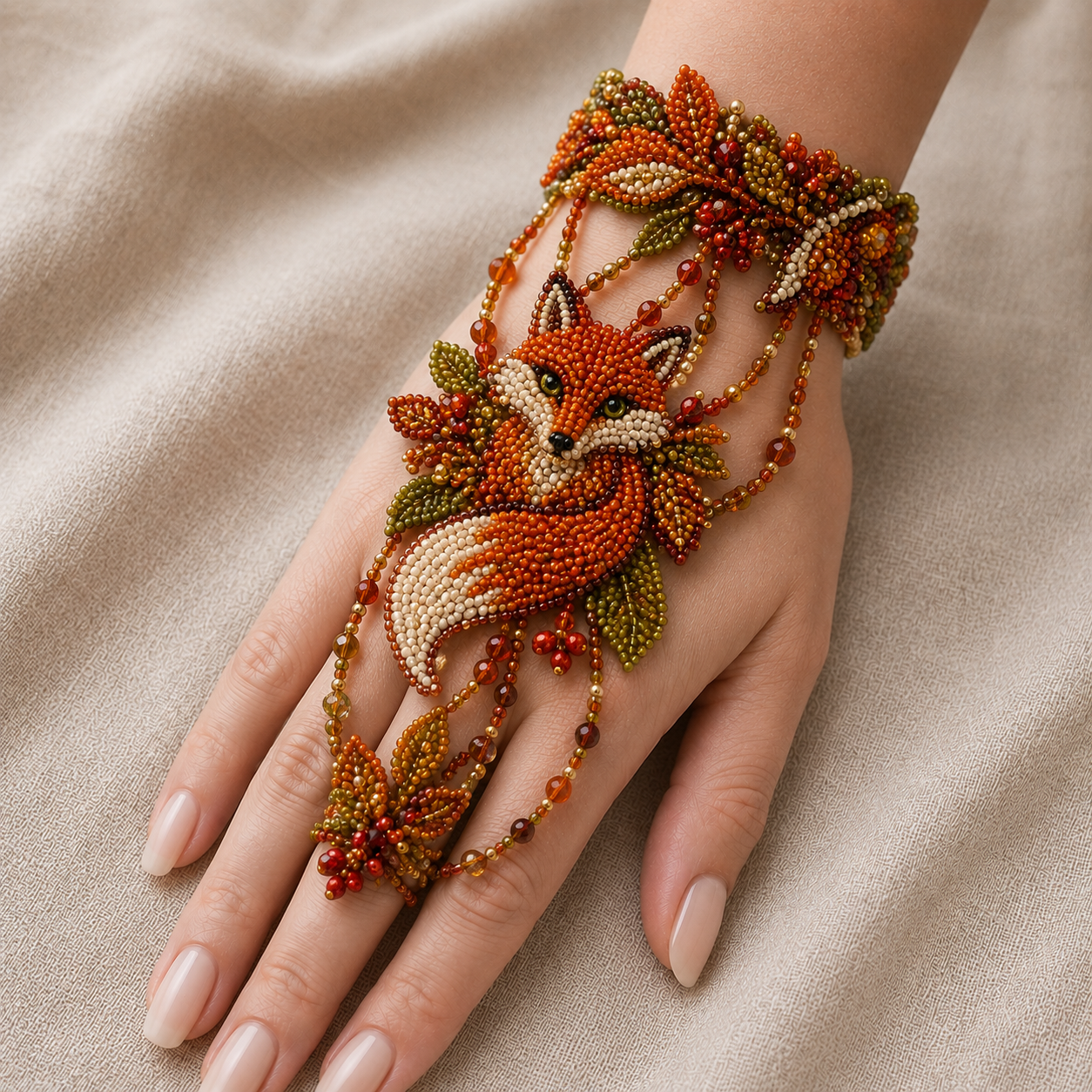 🔥Save 49%  – NEW ARRIVAL✨ DIY Beaded Hand Bracelet Kit – Create Your Own Wearable Art🔥