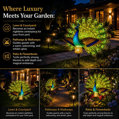 🔥 LAST DAY 49% OFF - Solar Peacock Garden Sculpture
