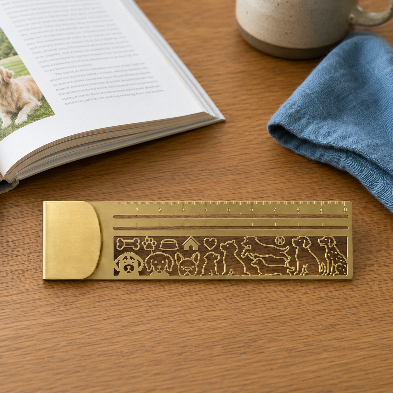 😻📏 Cat Lover’s 3-in-1 Metal Bookmark Ruler | Bookmark, Ruler & Coloring