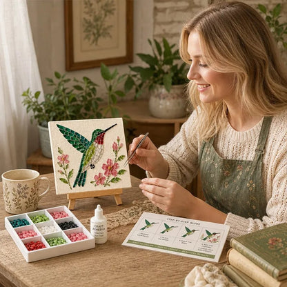 🌿 Watering Can Mosaic Art Kit | Beginner-Friendly Floral DIY Craft with Vibrant Mosaic Beads & Sturdy Display Base ✨