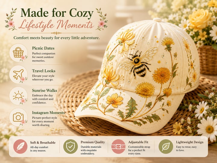 🔥Last Day 49% OFF 🌸🌿Garden Morning Cap  (✨2026 Limited Edition)