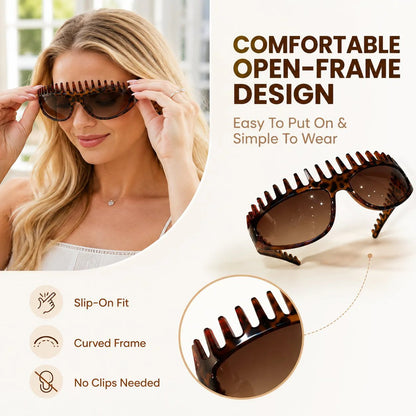 🔥 48K+ Sold |Sunglasses That Double as a Headband – 2-in-1 with Built-In Comb Teeth