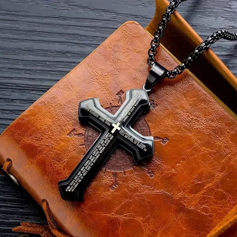 ✝️Men's Lord's Prayer Cross Necklace
