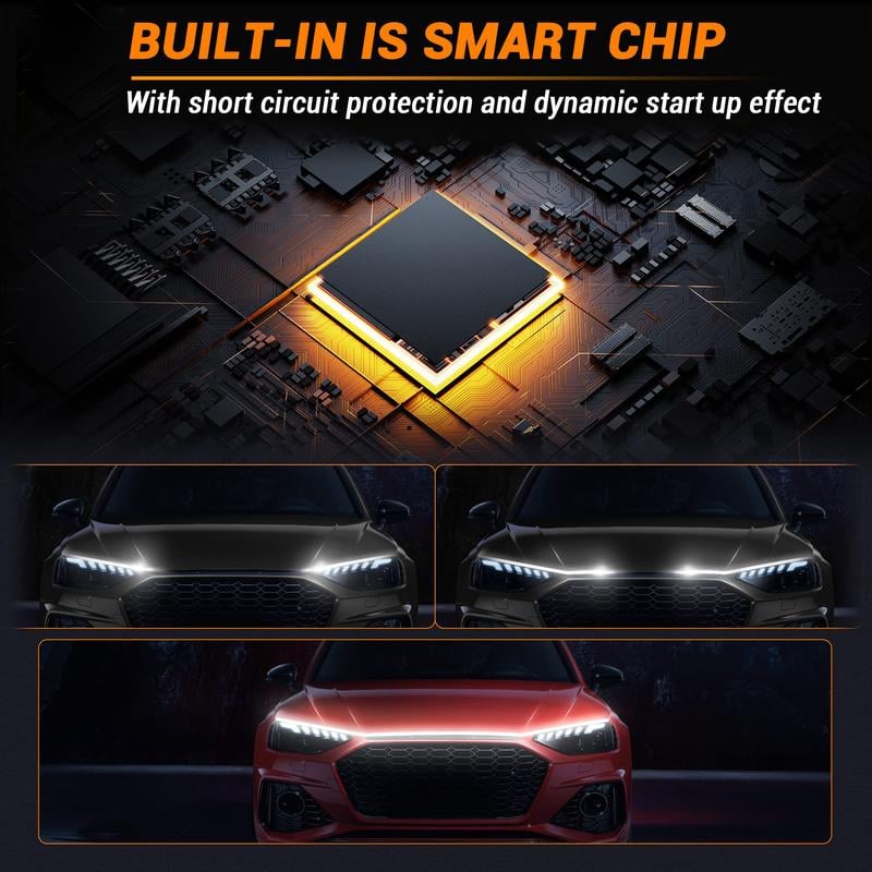 🔥HOT SALE 49% OFF🔥🚗71"High Brightness Automotive Hood Gap LED Strip - Ambient Lighting Package