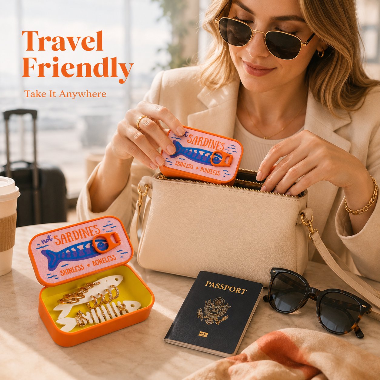 Travel jewelry case