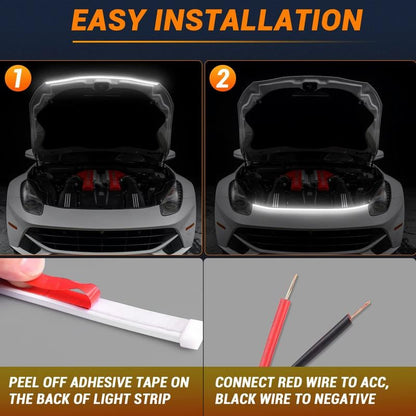 🔥HOT SALE 49% OFF🔥🚗71"High Brightness Automotive Hood Gap LED Strip - Ambient Lighting Package