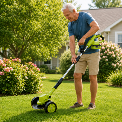 21V Cordless 3-in-1 Grass Trimmer & Mini Mower