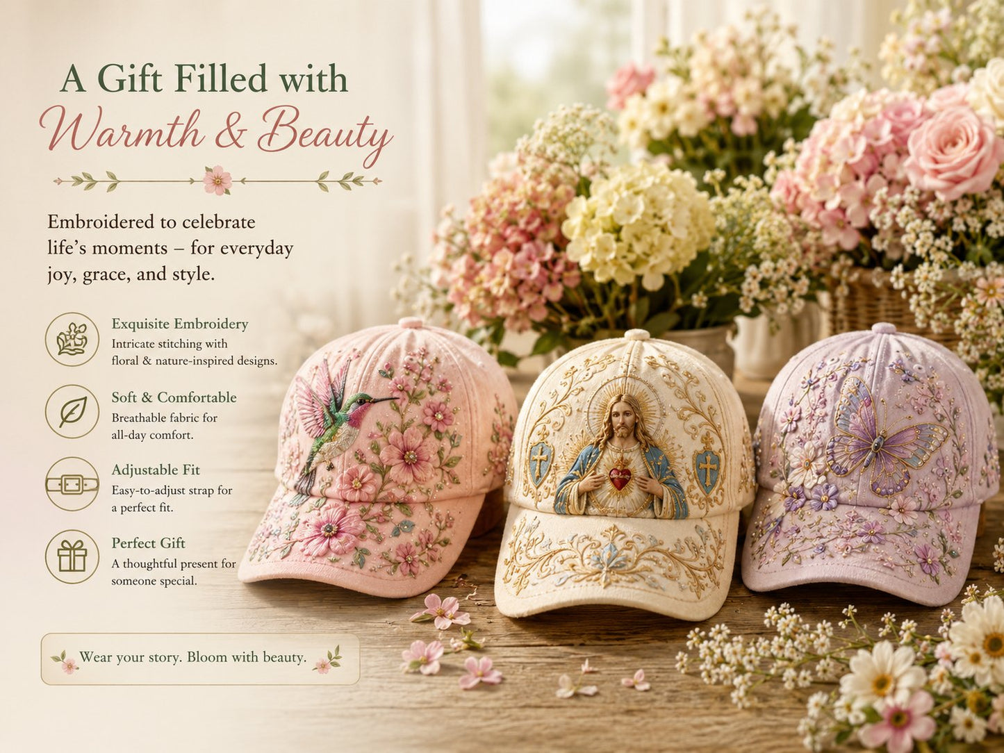 🔥Last Day 49% OFF 🌸🌿Garden Morning Cap  (✨2026 Limited Edition)