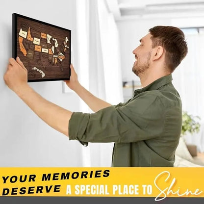 🔥Last Day 49% OFF -❤️Wooden USA Travel Map Puzzle🧩A Stylish Way to Track Your Journey & Memories