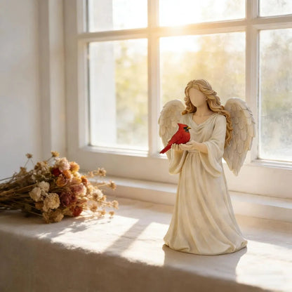 🔥LAST DAY 50% OFF -🐦Handcrafted Cardinal & Angel Memorial Statues – A Symbol of Love, Peace, and Remembrance