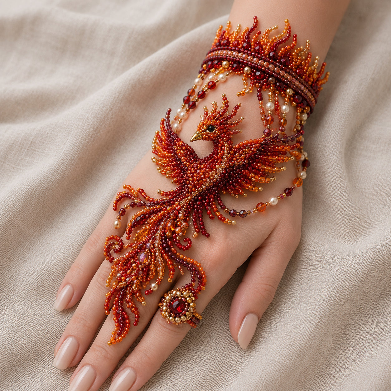 🔥Save 49%  – NEW ARRIVAL✨ DIY Beaded Hand Bracelet Kit – Create Your Own Wearable Art🔥