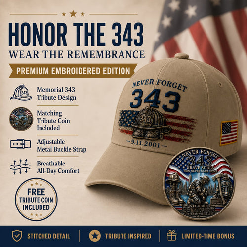🧢Never Forget 343 Memorial Cap 🎁 Limited-Time Price Cut Available Now