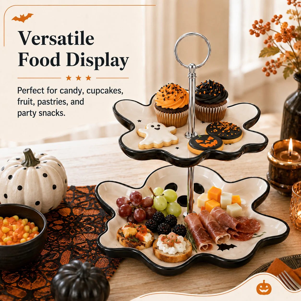 🔥HOT SALE 49% OFF – ✨Two-Tier Ghost Serving Stand