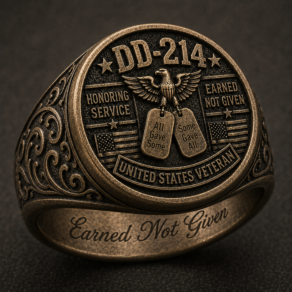 🎖️ DD-214 Veteran Honor Ring — "All Gave Some & Some Gave All"