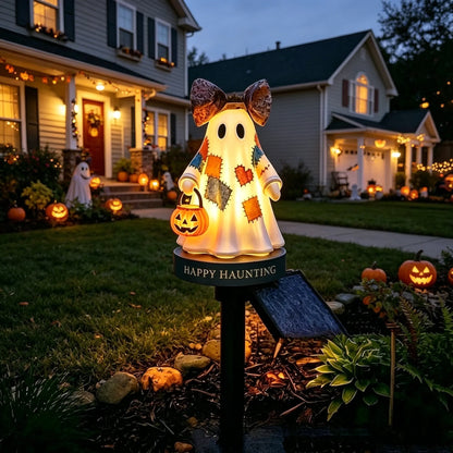 TODAY'S SPECIAL OFFER-50% OFF 🔥Lighted Vintage Patchwork Ghost Solar Garden Light