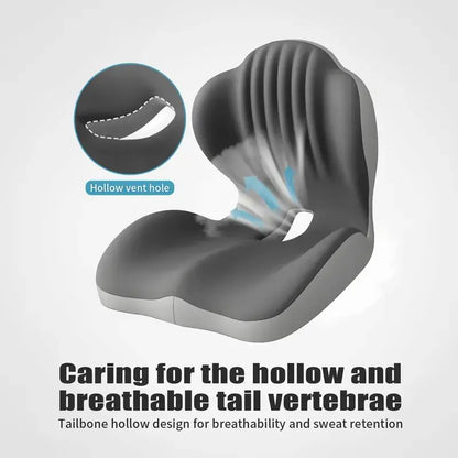 Ergonomic Memory Foam Seat Cushion with Lumbar