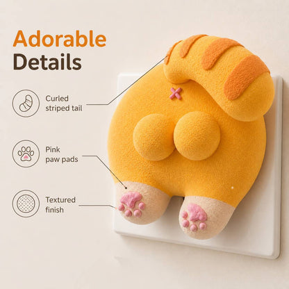 🎉🐱 Funny Cat Butt Light Switch Cover — Press for a Purr-fect Glow! 💡