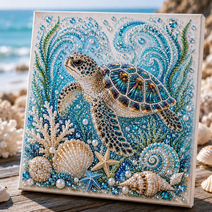 🔥 Last Day 49% OFF - 🌊✨ Ocean Theme Pearl Art DIY Kit – Relaxing DIY Craft to Create Stunning Coastal Artwork