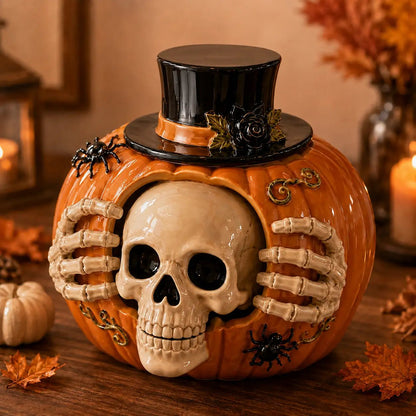 🎃Trick-or-Treat 🍬 Skull Pumpkin Candy Jar🔥🔥