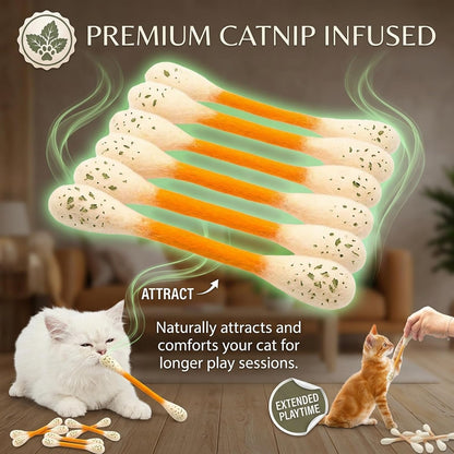 ❤️For happy, healthy, and active indoor cats🐱Swabs Large Size Cat Toys with Catnip
