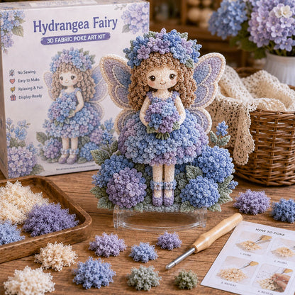 🔥HOT SALE 49% OFF – 🌸🧚‍♀️ Flower Fairy 3D Fabric Poke Art Kit | No-Sew Fluffy Fabric Craft with Raised Floral Texture & Display-Ready Fairy Decor ✨