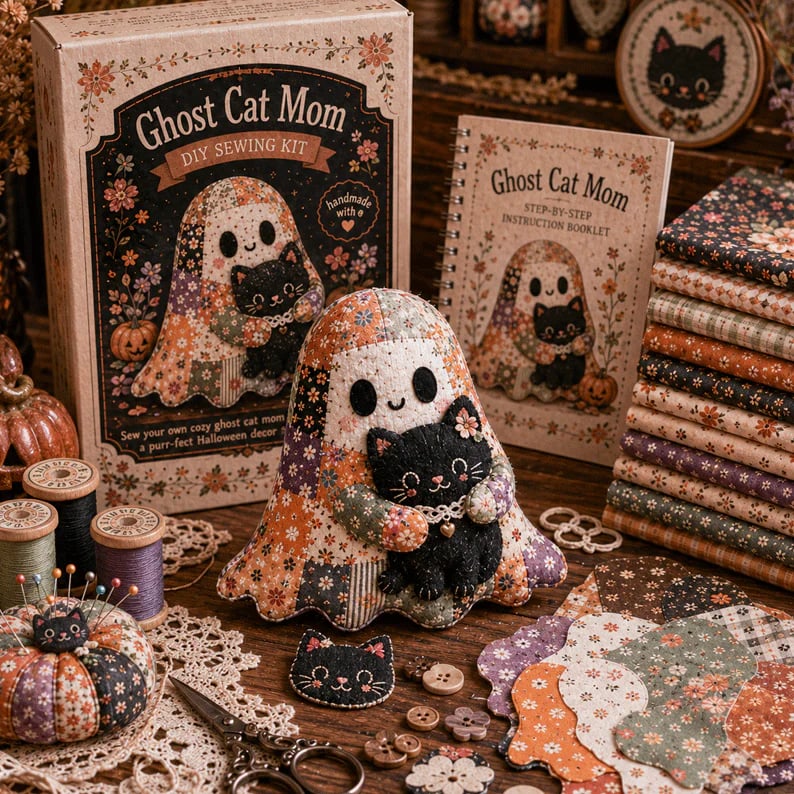 🔥49% Off Last Day - 👻Little Ghost’s Cozy Halloween DIY Patchwork Kit