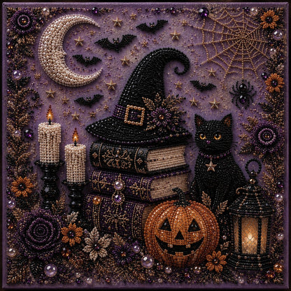 🔥Last Day 49% OFF - 👻 Cute Ghosts Pumpkins 3D Pearl Mosaic Art Kit Halloween Decor (No Mess, Beginner), Age 8+