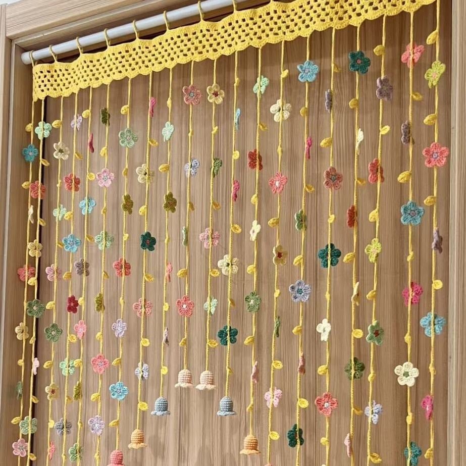 ✨Hand-Crocheted Flower Door Curtain