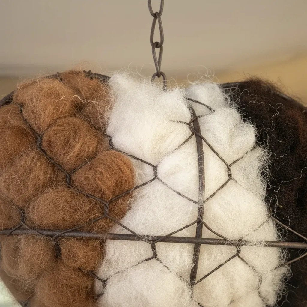 Handmade Fiber Bird Nesting Heart for Birds🕊️
