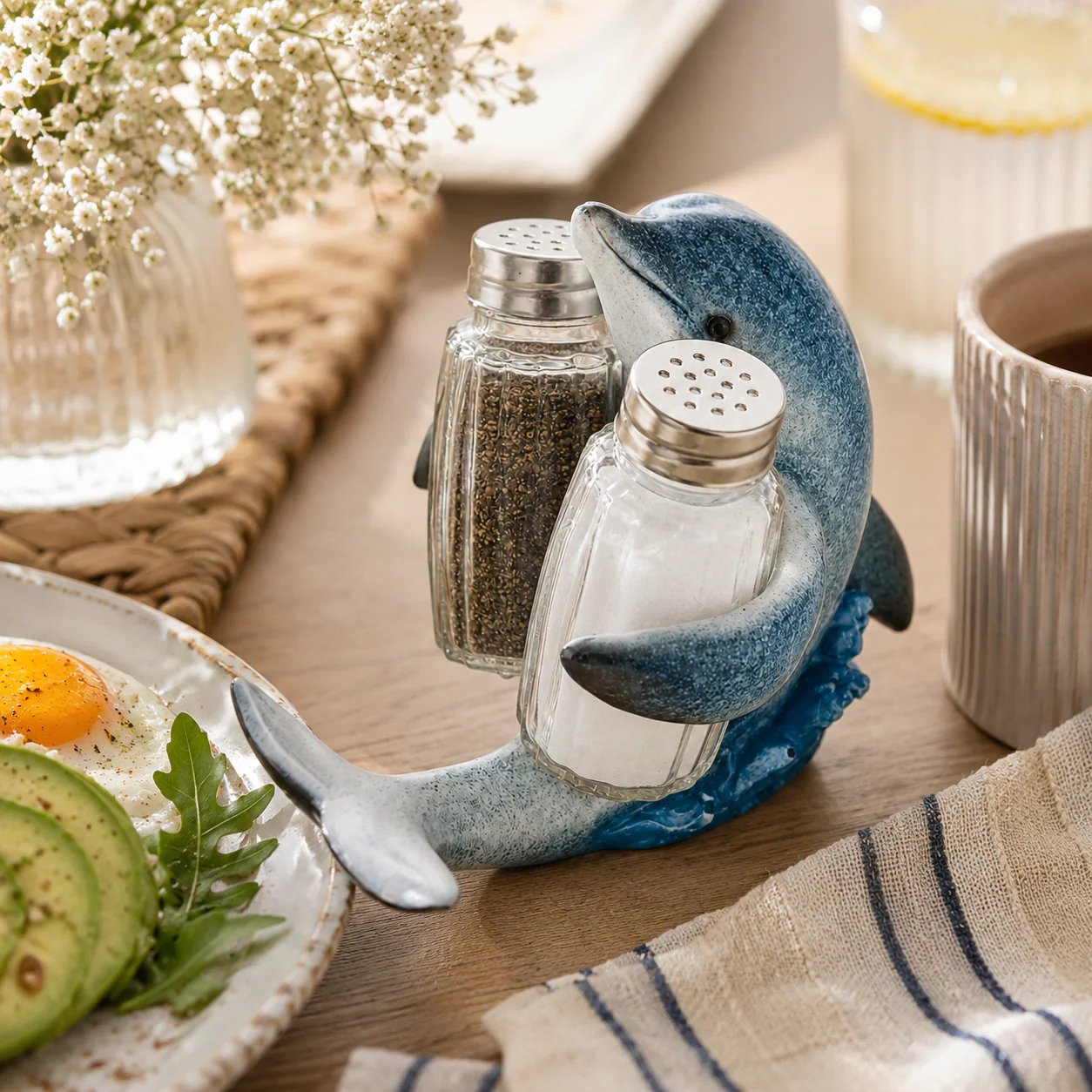 ⚡Hot Sales 49% OFF🔥Coastal Animal Salt & Pepper Shaker Holder Set