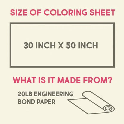 ☀️ Giant Summer Activity Calendar Coloring Poster | 30×50 Inch Family Summer Planner