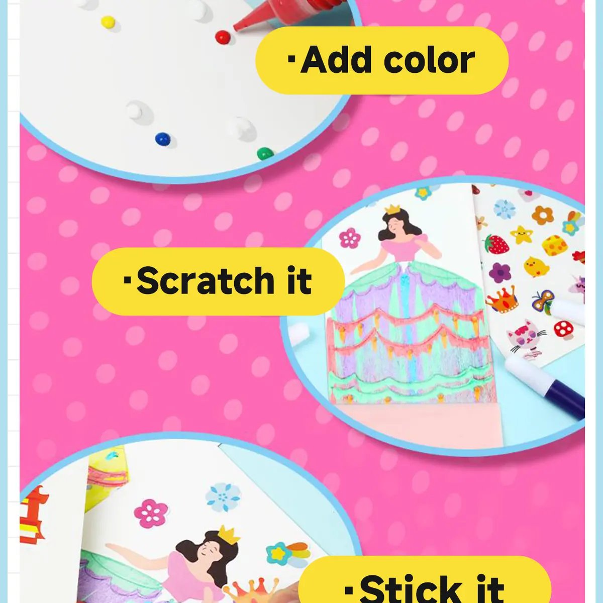 🌈 Rainbow Scratch Painting Kit - 49% OFF- ✨ Magic Scratch Reveal Screen-Free Kids Activity