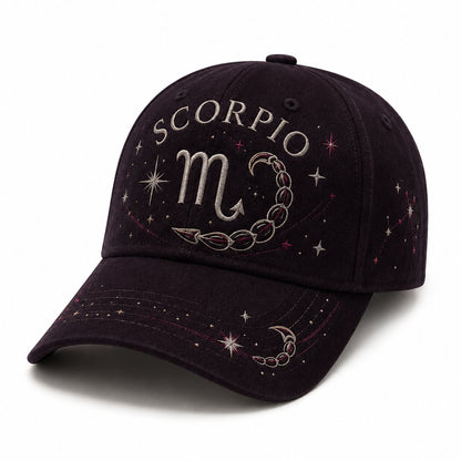 🔥HOT SALE ♈12 Zodiac Signs Embroidered Cap Collection – Celestial Hats Made for Every Personality