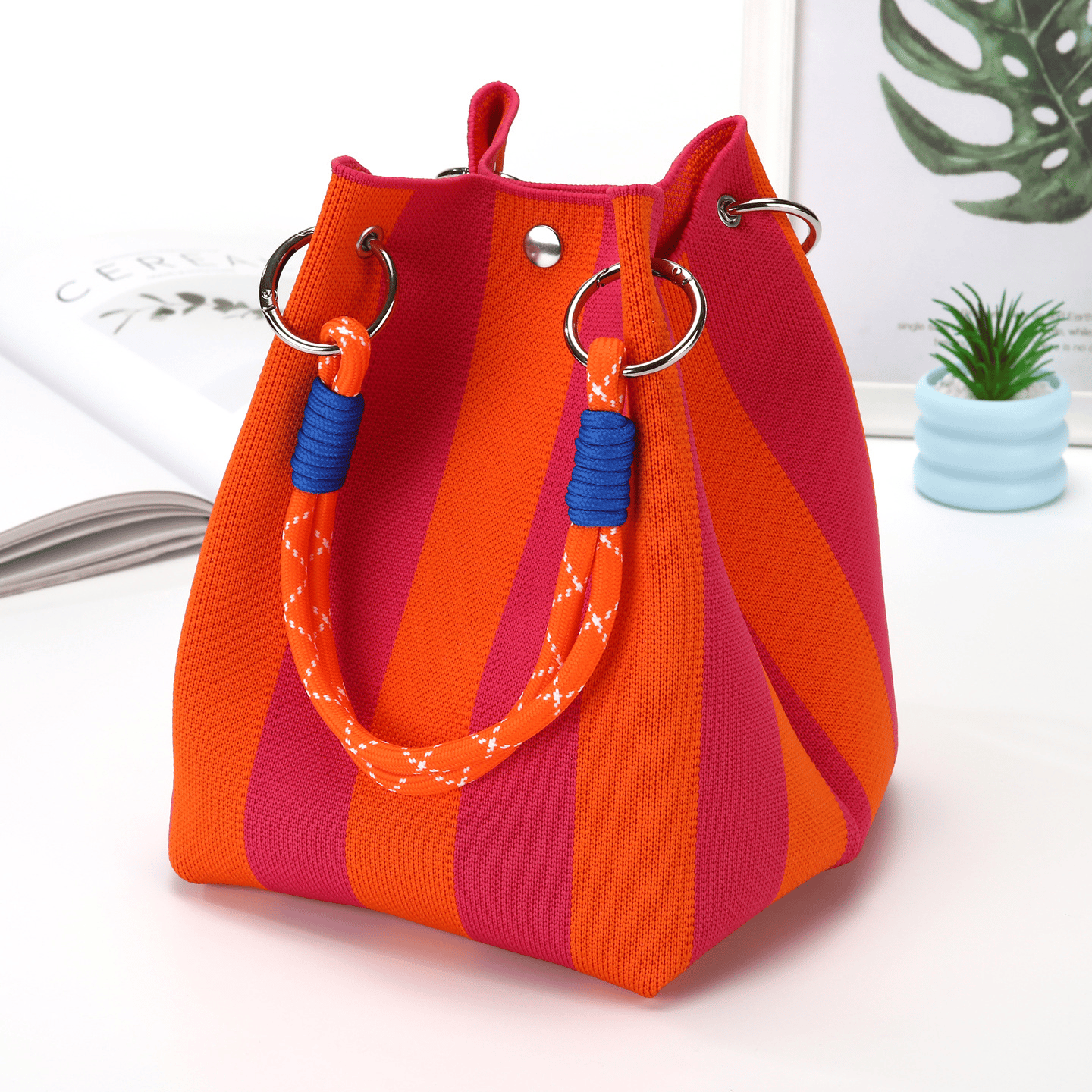 🔥LAST DAY 49% OFF- Boho Woven Bucket Bag(Handmade Crochet Shoulder Bag)