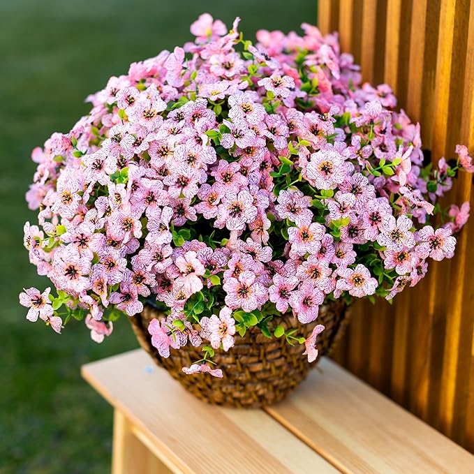 🌸UV Resistant Artificial Flowers – Fade-Free & Colorful for Garden, Patio, Home Decor