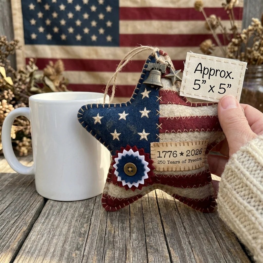 🎁Handcrafted America 250th Anniversary Keepsake Ornaments | Rustic Patriotic Decor 🇺🇸