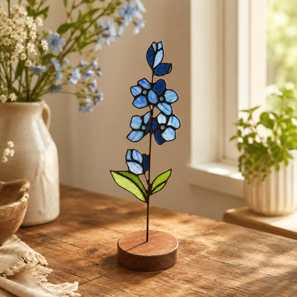 🌸Handmade Stained Glass Flower Freestanding Window Decor