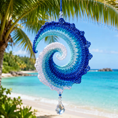 Ocean Wave Crochet Wind Spinner Diy Kit