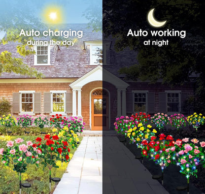 🔥2026 Summer Hot Sale 49%  OFF-LED Solar Flower Lights Rhododendron Outdoor Simulated Flower Lamp