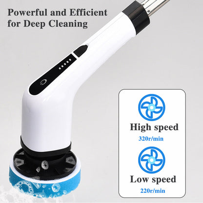 🧽50% OFF⚡ Electric Rotating Cleaning Brush | 7 Brush Heads · 300 RPM · IPX5 Waterproof · 2500mAh Long Battery Life · Makes Housework a Breeze