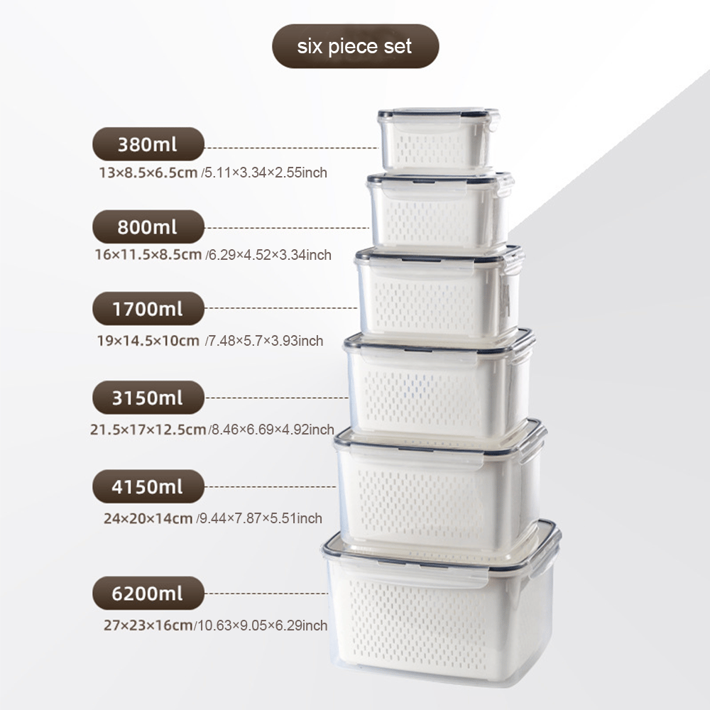 🍓 Refrigerator Food Storage Containers – Keep Fruits Fresh