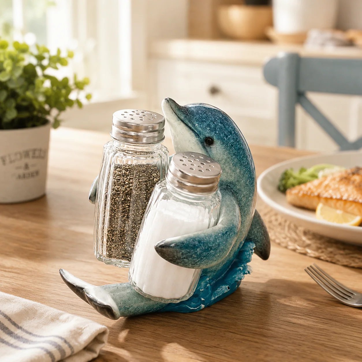 ⚡Hot Sales 49% OFF🔥Coastal Animal Salt & Pepper Shaker Holder Set