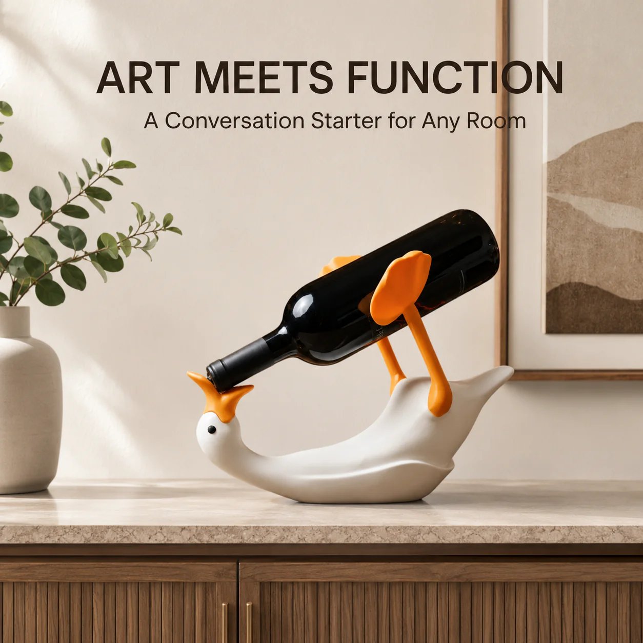 🔥Hot Sale⚡🪿 Goose-Shaped Wine Bottle Holder🍷 ✨