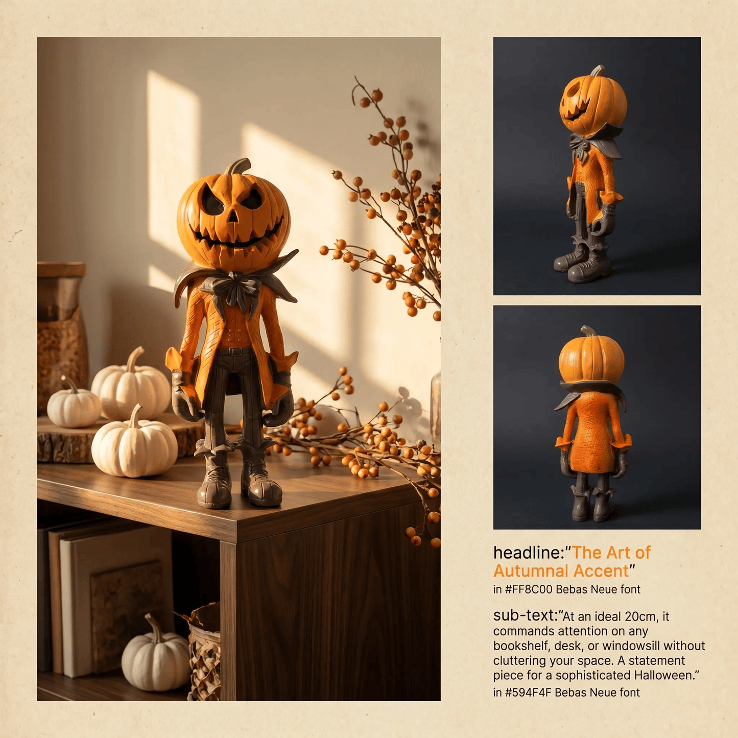 🔥HOT SALE🔥💥🏆Only $45.99 This Week👻Halloween Pumpkin Man Figurine/Decoration🎃
