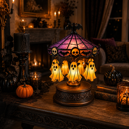 🔥 Hot Sale 50% OFF 🎠 Ghost Carousel Motion Night Light – Cozy Halloween Glow🎃
