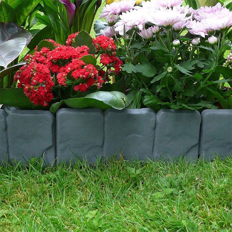 🌿✨2026 Imitation Stone Garden Fence – Real stone look, no tools needed, Easy to install & expand🏡♻️