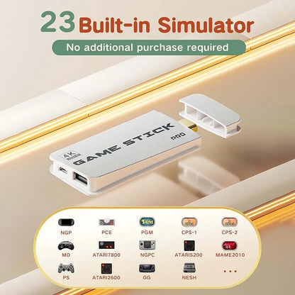 🎮2026 Upgraded Retro Game Stick, 4K HDMI, 40000+ Classic Games, 23 Emulators, Dual Controllers