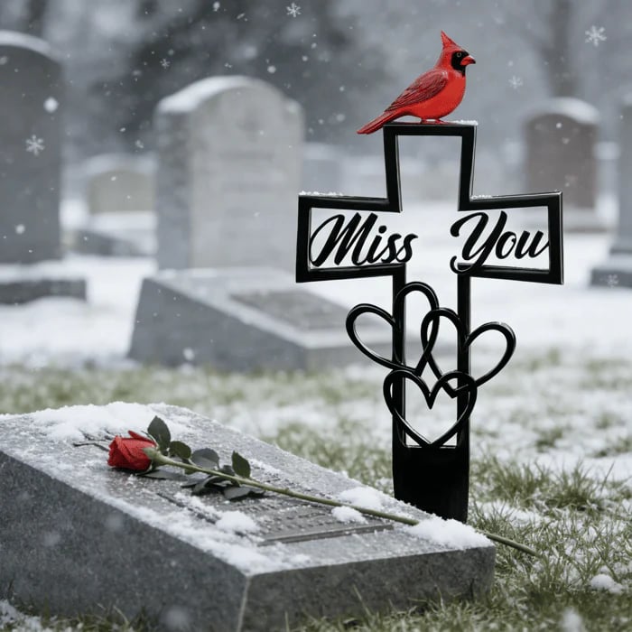 🐦💖Metal Cemetery Memorial Plaque for Remembrance✝️