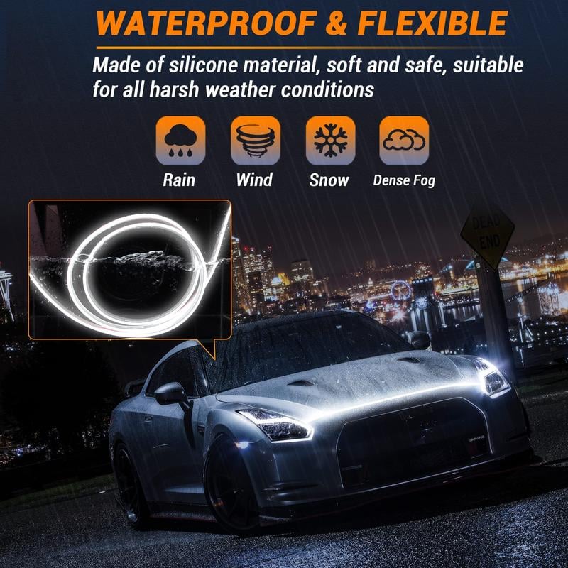 🔥HOT SALE 49% OFF🔥🚗71"High Brightness Automotive Hood Gap LED Strip - Ambient Lighting Package